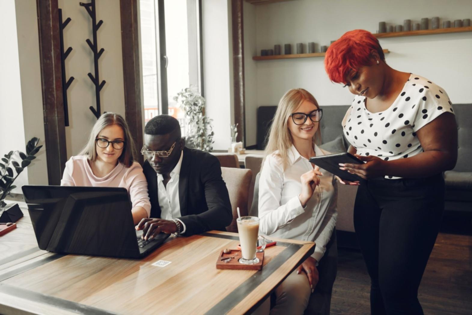 Professional financial analysis workspace showing documents and charts